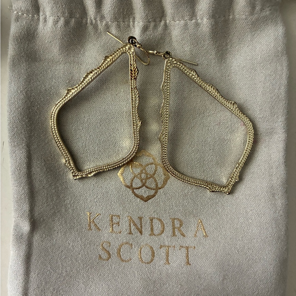 Kendra Scott Gold Statement Earrings
